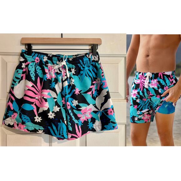 Chubbies 4” Inseam Floral Swim Trunks Board Shorts | M - Picture 1 of 15
